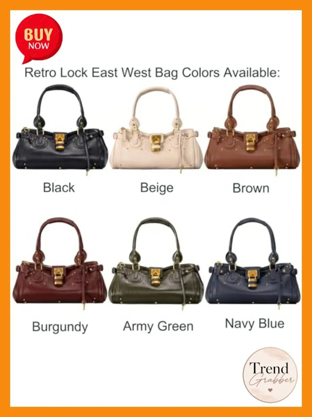 Vintage Y2K Lock East West Bag Top Handle Handbag Retro Studded Shoulder